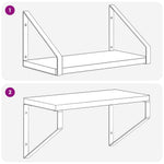 Falpolcok 4 db Fehér 30 x 16 x 15,5 cm 7