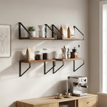 Falpolcok 4 db Antik Fa 30 x 16 x 15,5 cm