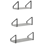 Falpolcok 3 db Betonszürke 40 x 16 x 15,5 cm 5
