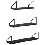 Falpolcok 3 db Fekete Tölgy 60 x 16 x 15,5 cm 5