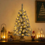 Mini Karácsonyfa 45 cm 25 LED Meleg fehér PVC Zöld és Fehér 3