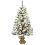 Mini Karácsonyfa 45 cm 25 LED Meleg fehér PVC Zöld és Fehér 4