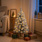 Behavazott mini karácsonyfa 90 cm 50 LED Meleg fehér PVC