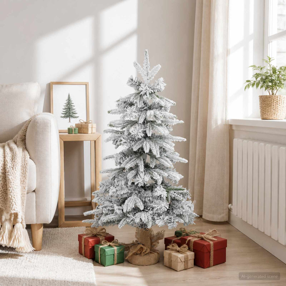 Mini Karácsonyfa 90 cm PVC és PE Zöld és Fehér
