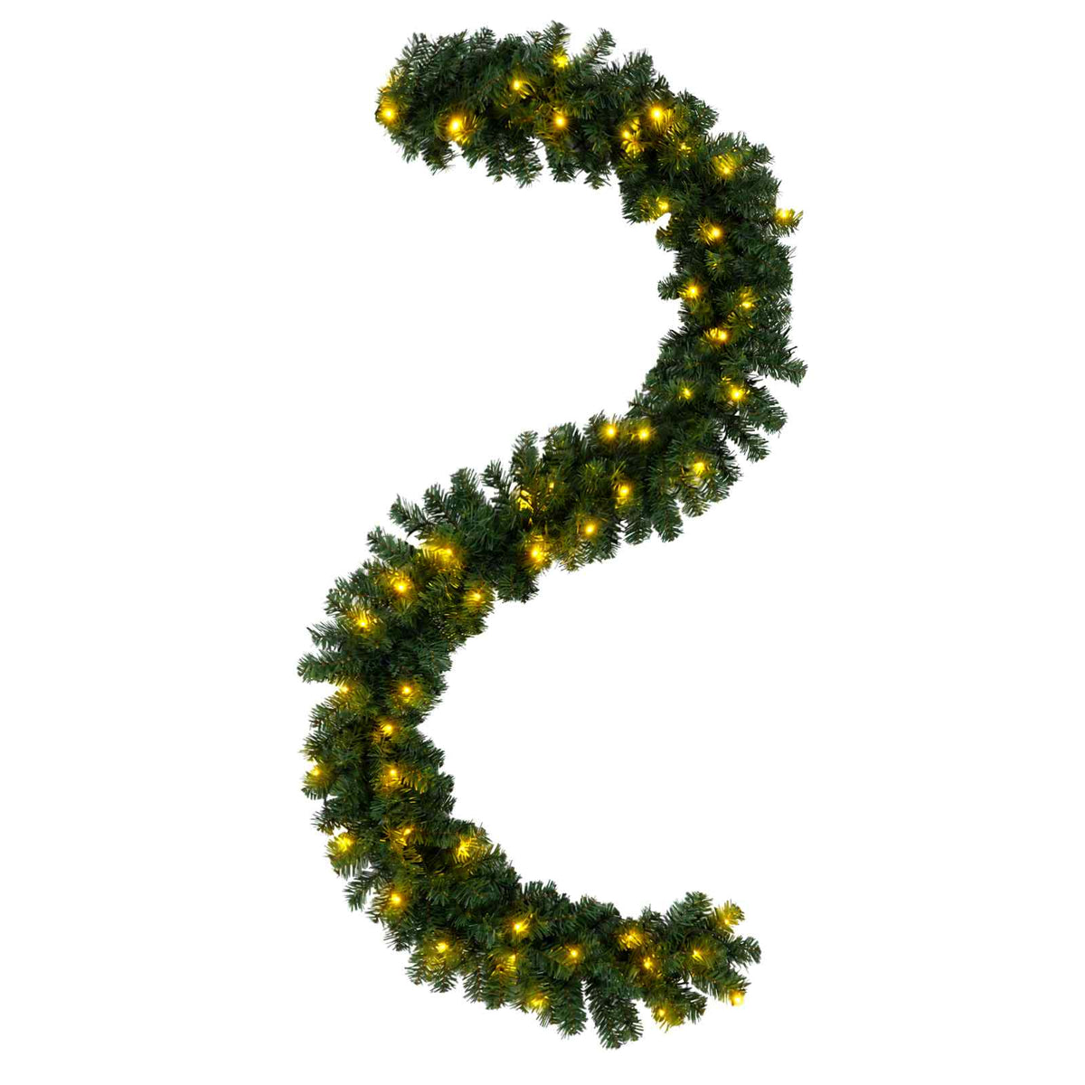 Karácsonyi girlanda Zöld 270 cm PVC 50 LED 5