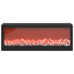 LED-es kandalló Fekete Tölgy 95 x 42,5 x 60 cm Szerelt fa 7