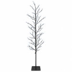 Karácsonyi LED-es nyírfa Fekete 180 cm Acél 459 LED 2