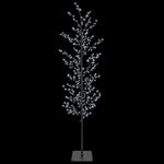 Karácsonyi LED-es nyírfa Fekete 180 cm Acél 459 LED 4