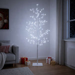 Karácsonyi LED-es nyírfa Fehér 150 cm Acél 360 LED 3