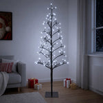 LED-es karácsonyfa Fekete 18 x 18 x 120 cm Acél 140 LED 3
