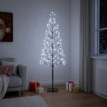 LED-es karácsonyfa Fekete 18 x 18 x 150 cm Acél 164 LED 3