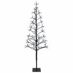 LED-es karácsonyfa Fekete 18 x 18 x 150 cm Acél 164 LED 2