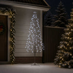 LED-es karácsonyfa Fekete 47 x 210 cm Acél 228 LED