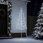 LED-es karácsonyfa Fehér 180 cm Acél 196 LED