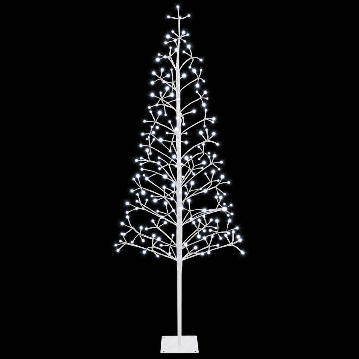 LED-es karácsonyfa Fehér 180 cm Acél 196 LED 4