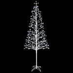LED-es karácsonyfa Fehér 47 x 240 cm Acél 268 LED 4