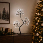 S-alakú LED-es karácsonyfa 2 db Fekete 18 x 18 x 45 cm Műanyag