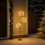 S-alakú LED-es karácsonyfa Fekete 18 x 18 x 120 cm Acél 504 LED 3