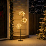 S-alakú LED-es karácsonyfa Fekete 18 x 18 x 150 cm Acél 672 LED 3