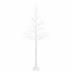 Nyírfa karácsonyfa Fehér 25 x 25 x 210 cm Műanyag 406 LED 2