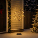 LED Karácsonyi Fenyő Fekete 18 x 18 x 150 cm Acél 140 LED