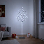 LED Karácsonyi Fenyő Fekete 150 cm Acél 140 LED