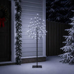 LED Karácsonyi Fenyő Fekete 150 cm Acél 140 LED 3