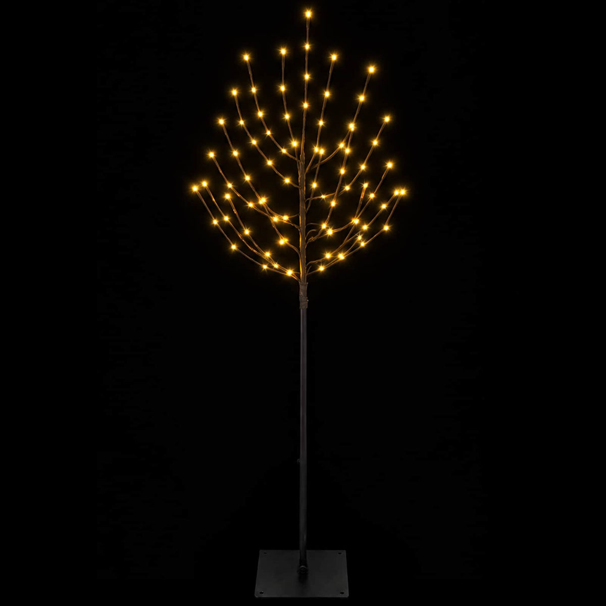 LED Karácsonyi Fenyő Fekete 18 x 18 x 150 cm Acél 140 LED 4
