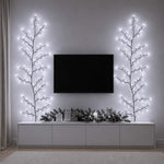 LED-es fűzfa inda karácsonyi dekoráció 2 db Fekete 180 cm Acél 3