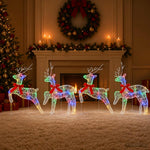 Karácsonyi rénszarvas 4 db 80 LED Többszínű 43 x 19 x 65 cm