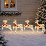 Karácsonyi rénszarvas 4 db 80 LED Meleg fehér 43 x 19 x 65 cm 3