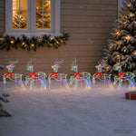 Karácsonyi rénszarvas 6 db 80 LED Többszínű 43 x 19 x 65 cm 3