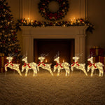 Karácsonyi rénszarvas 6 db 80 LED Meleg fehér 43 x 19 x 65 cm