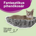 Világosszürke macskabútor szizál kaparófákkal 118,5 cm 9