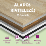 Füstös tölgy színű szerelt fa ágyfejtámla 120 x 1,5 x 80 cm 9