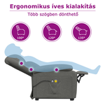 Elektromos masszázsfotel krémszínű szövetből 13